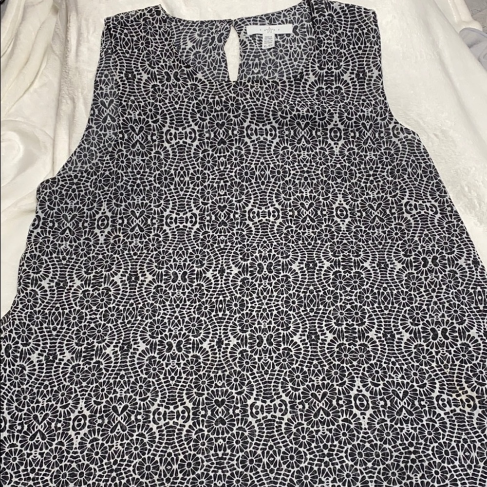 Black and white printed blouse